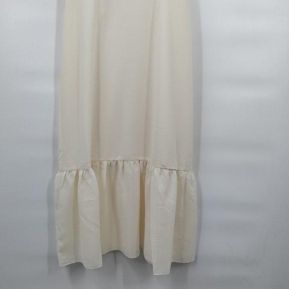 Forever 21 Sweetheart Tie-Strap Midi Dress Cream, Medium - Picture 4 of 12